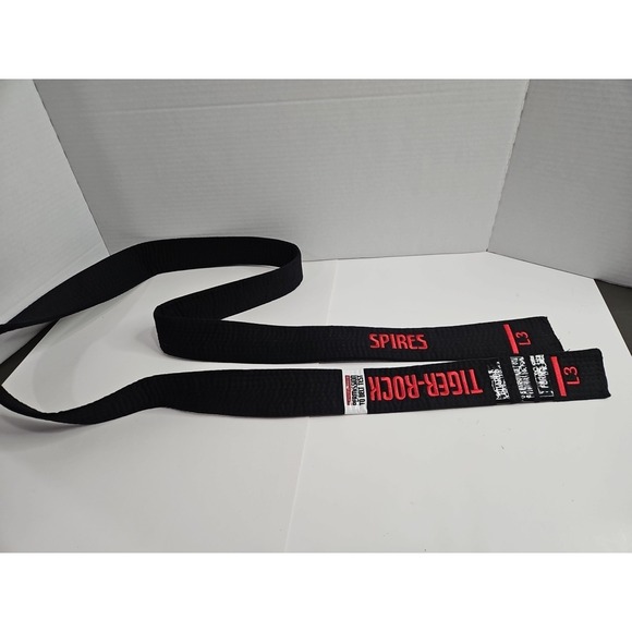 Tiger Rock Martial Arts Level 3 Embroidered Black Belt. Brand New Never Worn.(F) - Picture 1 of 5
